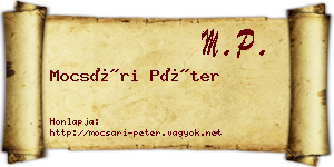 Mocsári Péter névjegykártya